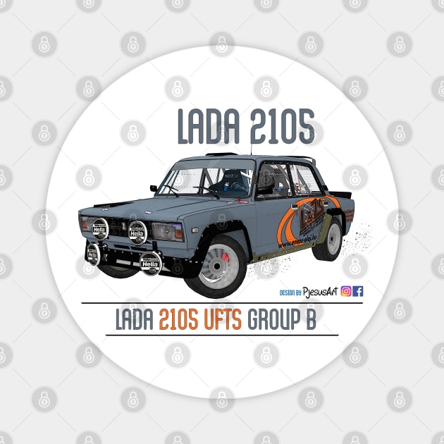 Lada 2105 VFTS Group B Front 11 Magnet by PjesusArt